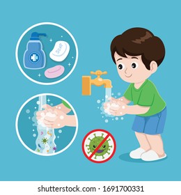 illustration vector graphic of handwashing