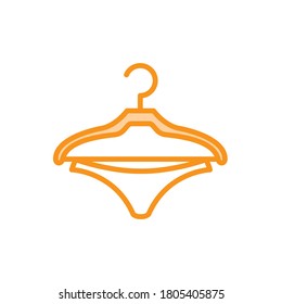 Ilustración Gráfico vectorial del icono del colgador. Apto para la moda, armario, ropa, comercio, etc.