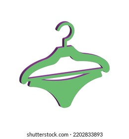 Illustration Vector graphic of hanger icon. Fit for fashion, wardrobe, clothes, retail etc.