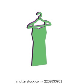 Illustration Vektorgrafik des Hängersymbol. Geeignet für Mode, Kleidung, Kleidung, Einzelhandel etc.