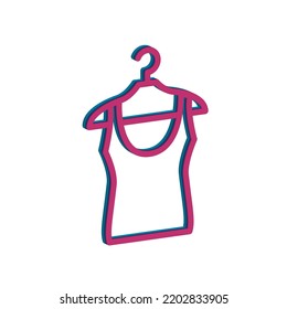 Illustration Vector graphic of hanger icon. Fit for fashion, wardrobe, clothes, retail etc.