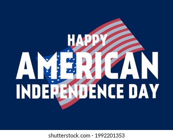 Illustration vector graphic of happy American independence day
