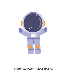 	
illustration vector graphic happy astronaut kid the galaxy explorer. Cute happy cartoon children character in spacesuit with special helmet.