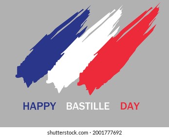 Illustration vector graphic of happy Bastille day