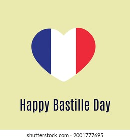 Illustration vector graphic of happy Bastille day