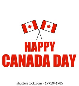 Illustration vector graphic of happy Canada day