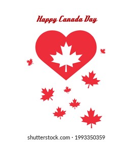 Gráfico vectorial de ilustración de feliz Día de Canadá
