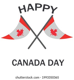 Illustration vector graphic of happy Canada day
