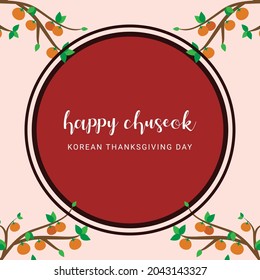 Illustration vector graphic of happy Chuseok Korean Thanksgiving day