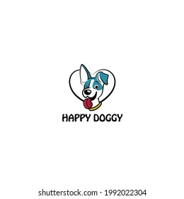 Illustration vector graphic of happy dog