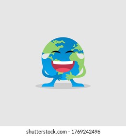 Illustration Vector Graphic of Happy Earth Character. Perfect to use for Campaigns on Earth Day and Earth Preservation Programs