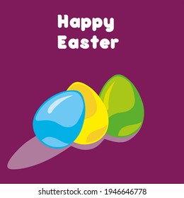 Illustration vector graphic of happy easter, perfect for greeting cards.