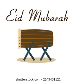 Illustration vector graphic of happy Eid Mubarak 