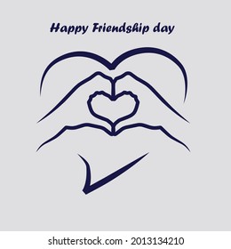 Illustration vector graphic of happy friendship day