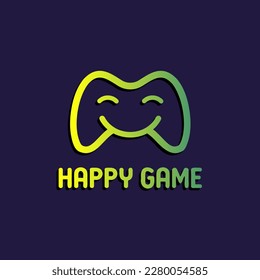 illustration vector graphic of Happy Game logo design. logo vector. Console icon. Usable to your company, business, etc