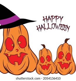Illustration vector graphic of happy Halloween