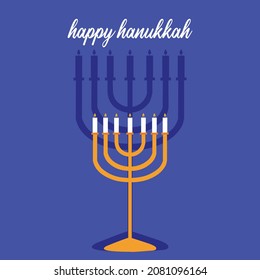 Illustration vector graphic of happy hanukkah