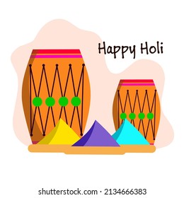 Illustration vector graphic of happy holi