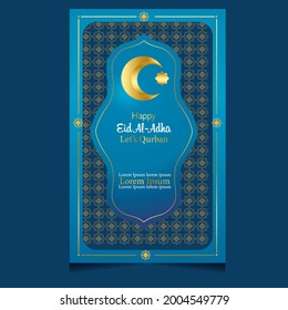 Illustration of vector graphic happy ied adha