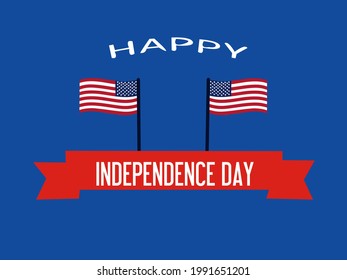 Illustration vector graphic of happy independence day America
