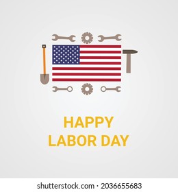 Illustration vector graphic of happy Labor day