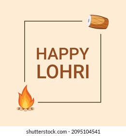 Illustration vector graphic of happy lohri