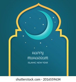 Ilustración del muharram grafico vectorial ideal para el fondo en el día muharram, volante, banner, etc