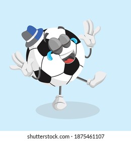 Gráfico vectorial de ilustración de pose feliz. Perfecto para el logotipo de la empresa, etc.