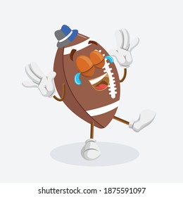 Illustration, Vektorgrafik glücklicher Posen. Perfekt für Fußballlogo, Rugby-Logo usw.