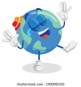 Ilustración vectorial gráfica de poses felices. Perfecto para tarjetas, carteles, pancartas, etc.