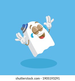 Illustration vector graphic of happy poses. Perfect for card, poster, banner, etc.