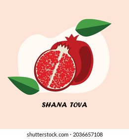 Illustration vector graphic of happy rosh hashanah, jewish new year.
