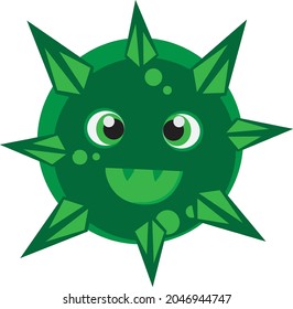 illustration vector graphic of happy virus perfect for introduction and prevention of dangerous viruses