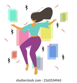 Illustration vector graphic of happy women dancing