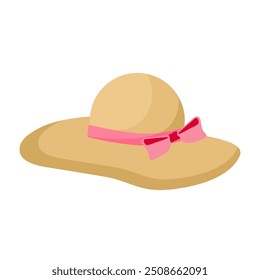 Illustration, Vektorgrafik des Hutes.  
Perfekt für Sommer, Strand, Mode, Stil, Reisen, Abenteuer, Tourismus, im Freien, Aktivität, etc. 