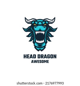 Illustration vector graphic of Head Dragon, good for logo design