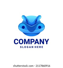 Illustration vector graphic of Head Hippo, good for logo design