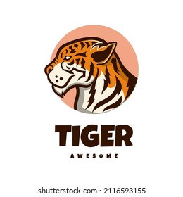 Illustration vector graphic of Head Tiger, Good for logo design