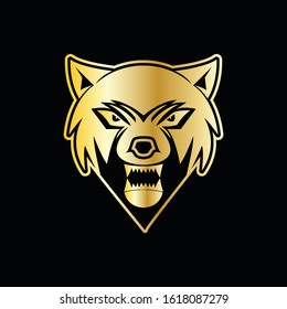 illustration vector graphic of head wolg with dark background .Perfect for e sport,t shirt,and sport symbol