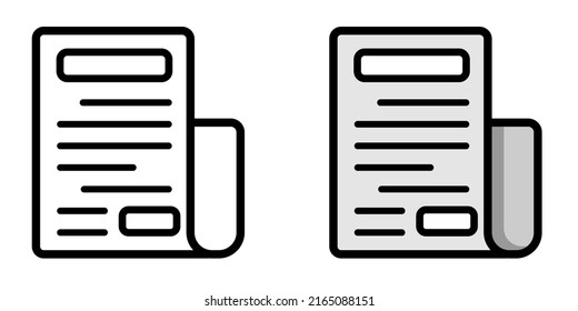 Illustration Vector Graphic of headline text, content icon