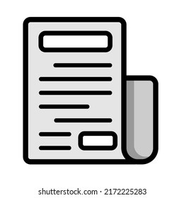 Illustration Vector Graphic of headline text, content icon