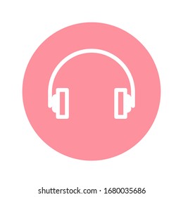 Ilustración vectorial gráfico del icono de auriculares