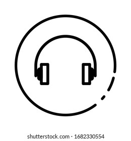 Illustration vector graphic of headphone icon