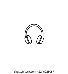 illustration vector graphic of headphones line art perfect for logos, icons, designs, posters, flyers, advertisements, and drawing books 