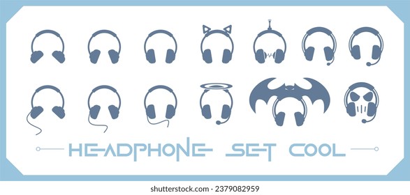 Illustration Vector Graphic of Headphonr Set Cool Icon. With Editable Object. Objects can be Changed