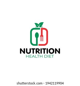 Illustration vector graphic of health diet nutrition concept Logo Design template