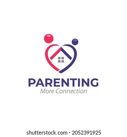 Illustration vector graphic of Healthy parenting Connecting logo design template