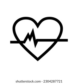 Illustration Vector Graphic of Heart, beat Icon