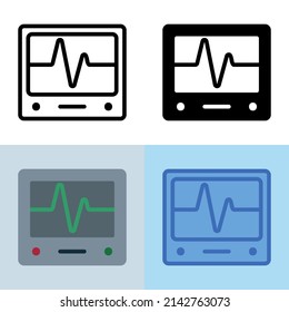 Illustration vector graphic of Heart Monitor Icon. Perfect for user interface, new application, etc