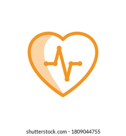 Illustration Vector graphic of heart pulse icon. Fit for cardiogram, healthy, diagnosis etc.